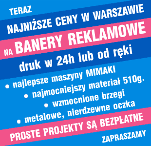 najtańsze banery w Warszawie